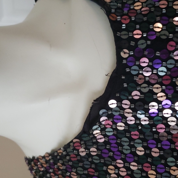 Parker multy colored hand sequined coctail dress - Picture 3 of 10